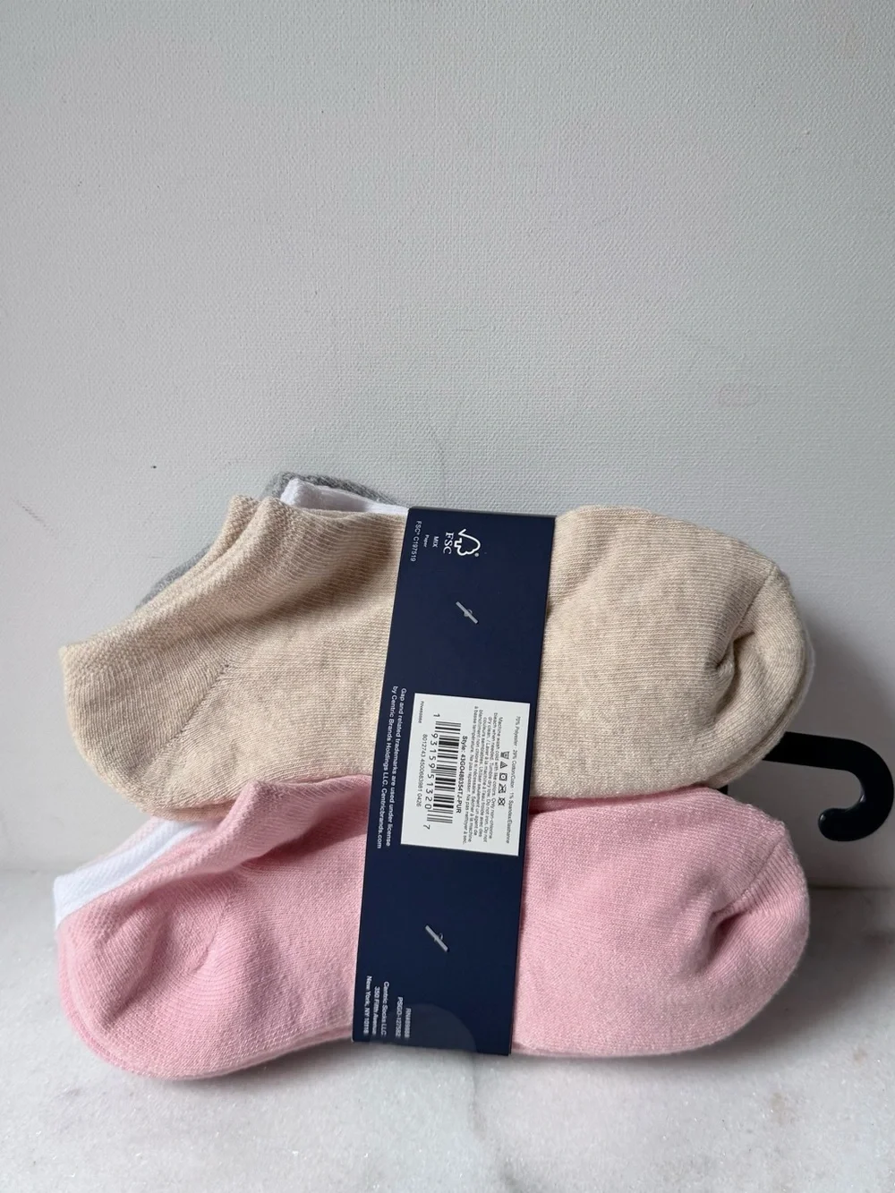 Gap not show cotton Socks — Light Gray ,Pale Pink,beige,white 6 pairs